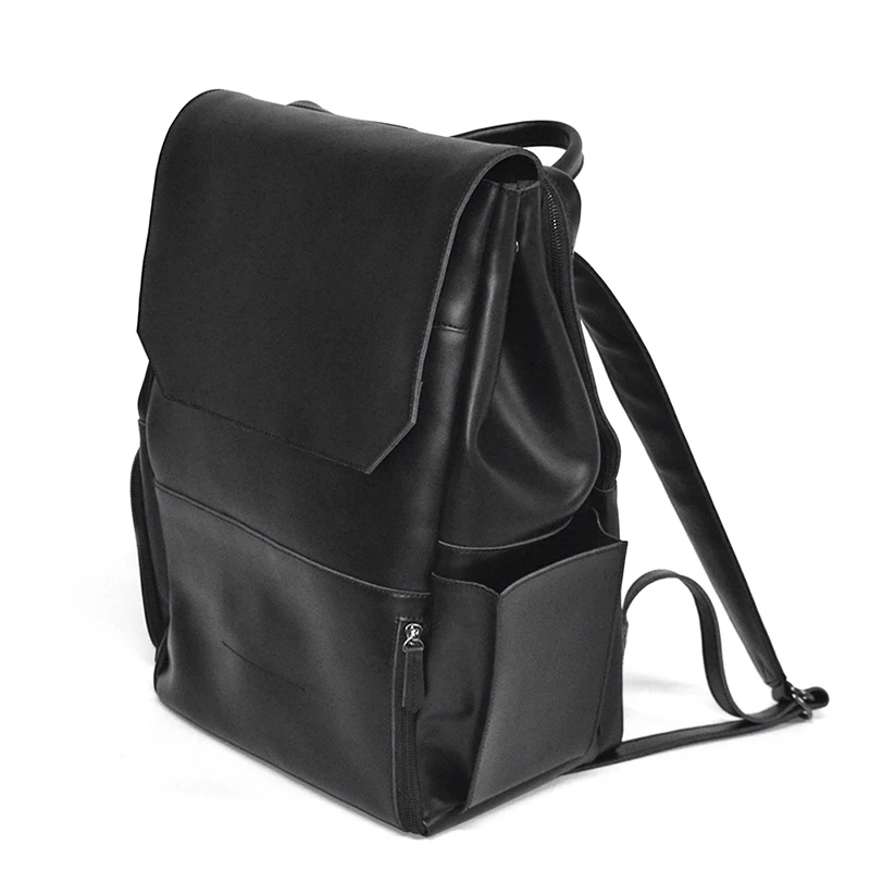Рюкзак из черной коровьей кожи на заказ для путешествий dslr камеры ноутбука фотографии