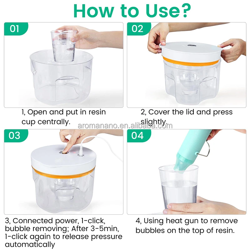 Wide Vacuum Degassing Chamber Compact Epoxy Resin Airless Machine for Silicone Resin Molds Arts Crafts Resin Bubble Remover