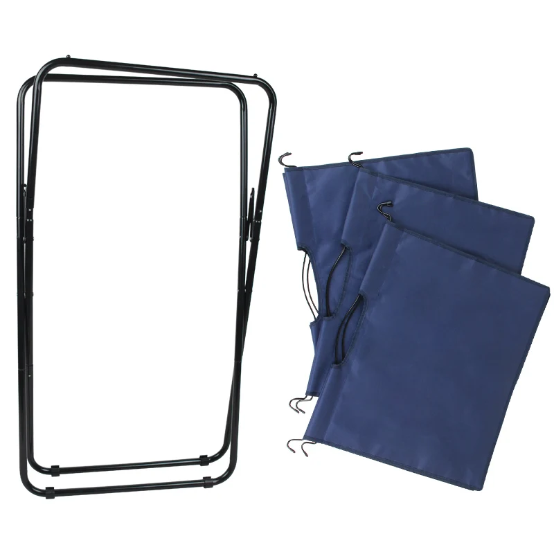 Storage Baskets Set Collapsible metal X-Frame Laundry Hamper with 3 Black Canvas Bag