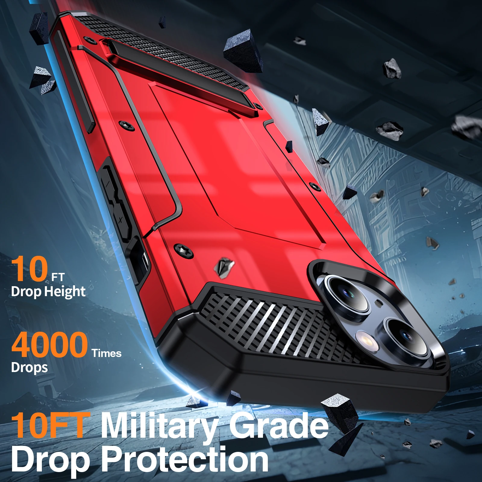 Wholesale Mobile Phone Accessories 2 in 1 Phone Case With Stand For IPhone 14