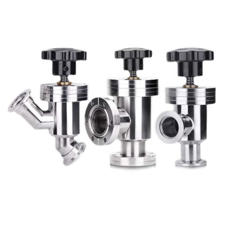 High Vacuum Quick Ball Valve Baffle valve KF series KF16 KF25 KF40 KF50 Vacuum Angle Valve Manual Vacuum Angle Sear