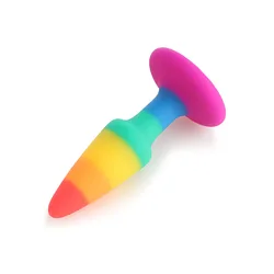 Waterproof Rainbow Anal Butt Plug  Sex Toy Factory Direct Wholesale  Anal Training SoSilicone Rainbow Anal Plugs Set