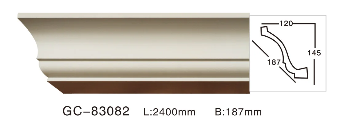 gemei wholesale PU Decorative High Quality Light Weight Cornice Coving Framing Ceiling Ornament for House Indoor Free samples