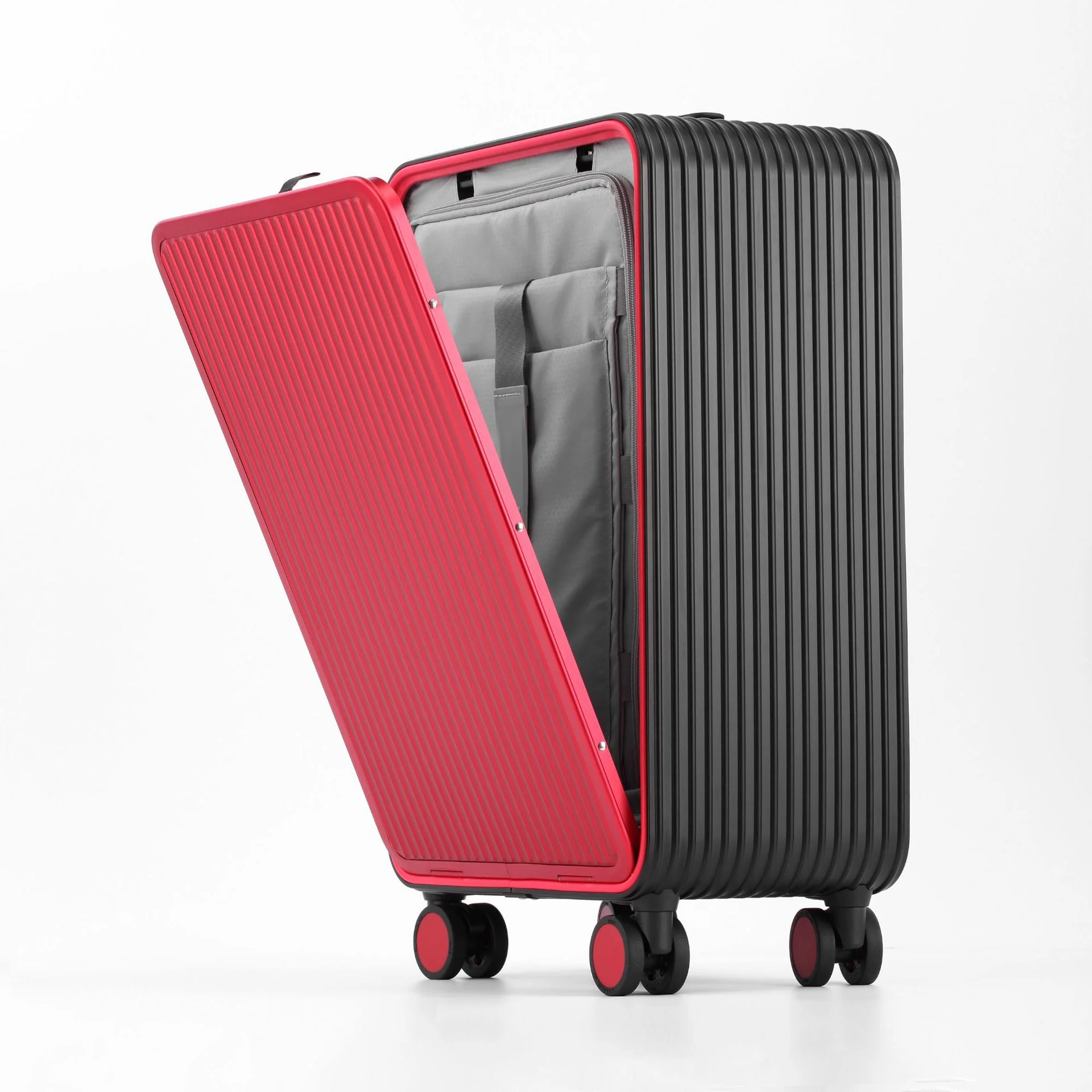 New Front pocket Full Aluminum Alloy Trolley Suitcase Carry-on Traveling Luggage Bag Suit Case