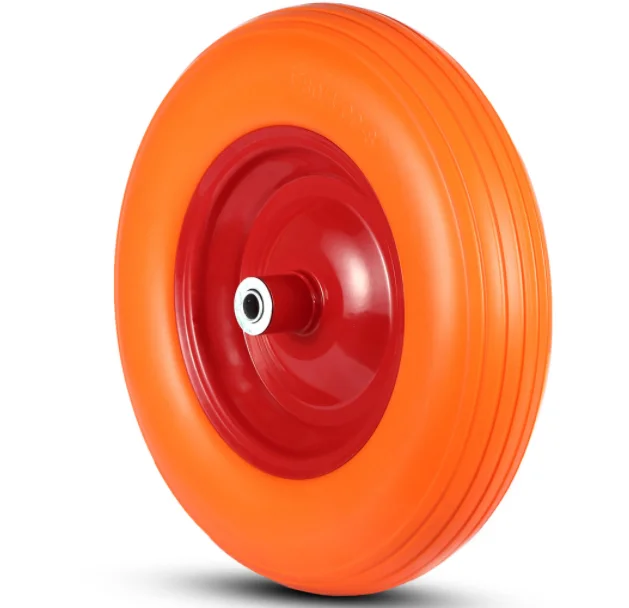 wholesale customized high quality heavy duty solid rubber polyurethane foaming flat free pu foam wheel