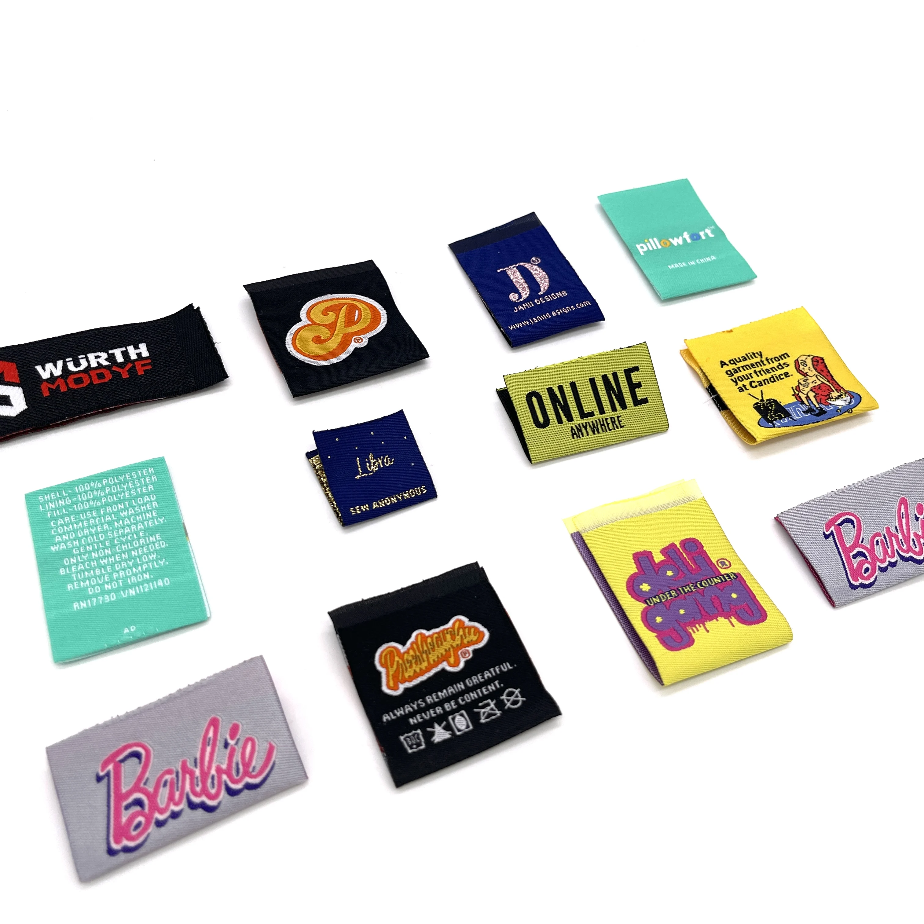 CJ Label Custom Cheap Factory Design Clothing Brand Label Including Woven label/Hangtag/Leather label