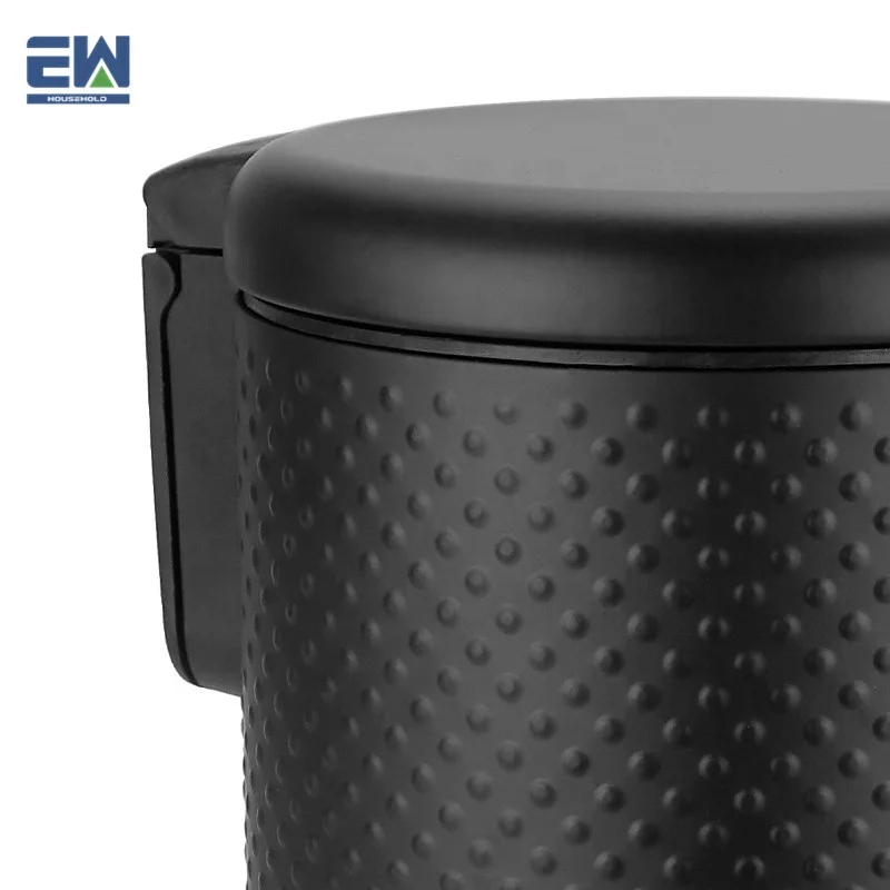 Modern Design round Stainless Steel Trash Can Home Decorative Kitchen Room Garbage Bin with Removable Pedal Bucket Easy Cleaning