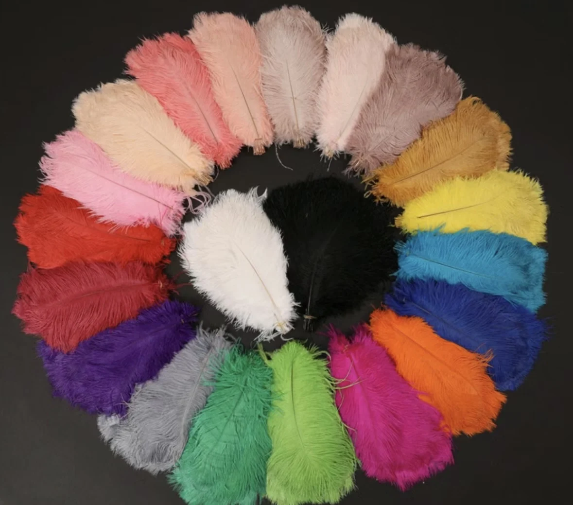 8-10inch/20-25cm High Quality  Bulk Ostrich Drabs Feathers Decoration For Carnival Costumes Wedding Party Decoration