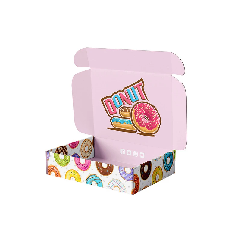 Custom Printed Folding Eco Friendly Corrugated Board Pizza Dessert Baked Foods Packaging Paper Boxes