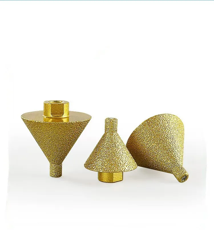 M14 Thread 38MM 50MM Cone Carve Polishing Grinding Wheel For Porcelain Ceramic Chamfering Holes Diamond Beveling Chamfer Bit