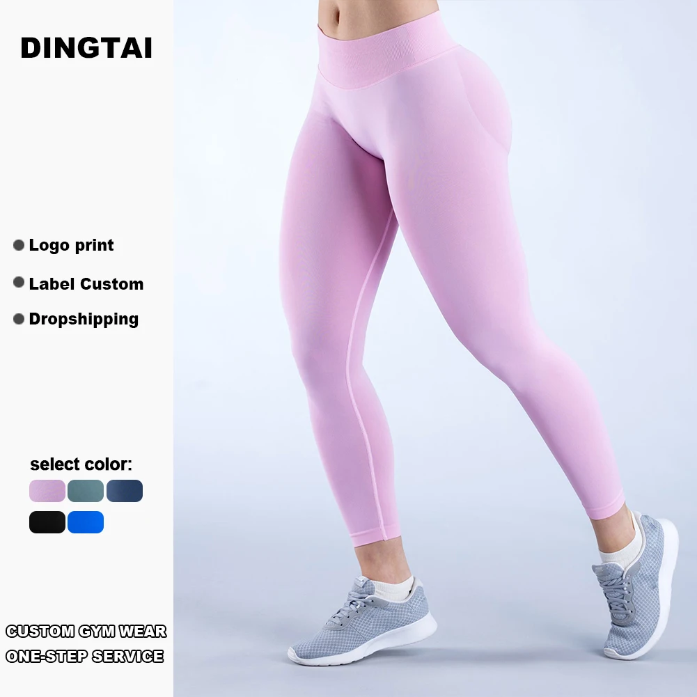 Guangzhou Dingtai Plus Size Scrunch Slim Fit Yoga Pants Fitness Butt Lifting Tights Gym Impact Waist Leggings For Women