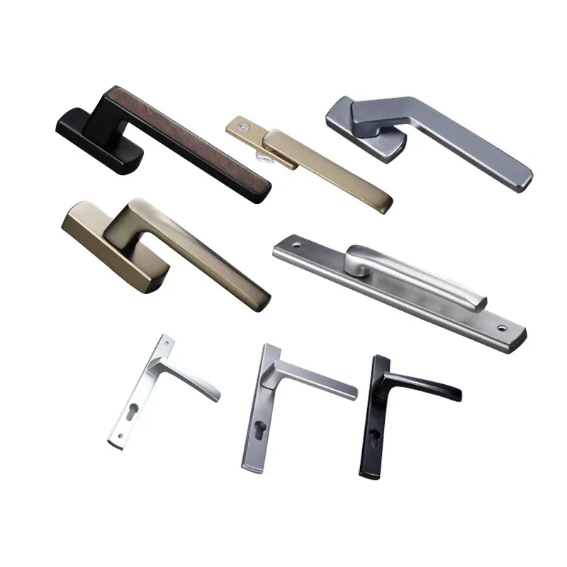 High-end Luxury Factory Mass Production Pull Window Handle Lock Accessories Aluminum Zinc Alloy  Door  Window Handle