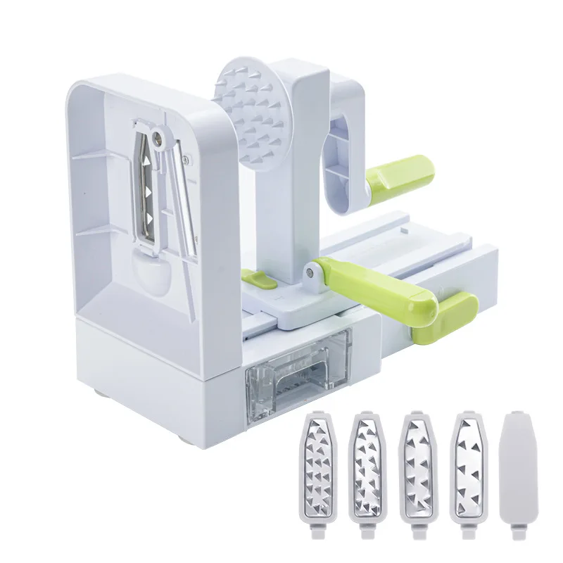 Modern Multifunctional Manual Kitchen Tool Folding Vegetable Spiralizer Slicer and Grater for Fruits and Vegetables