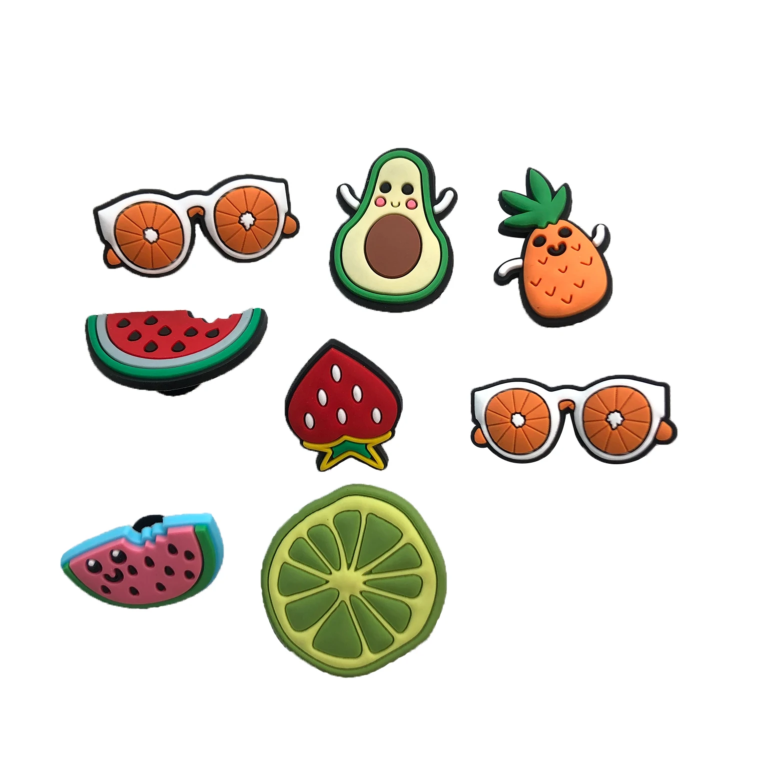 Cartoon Fruit Charm Crocodile Shoes Flower PVC Shoes Buckle Clogs Shoes Sandals Decoration