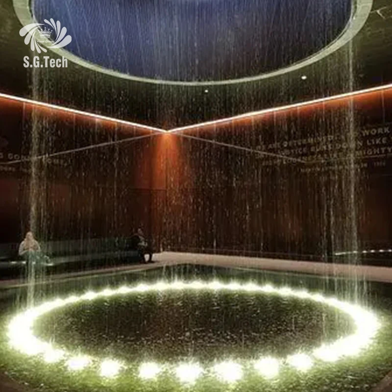 Customized 3D Water Curtain Waterfall Wall Indoor Outdoor Rain Fall Waterfall Stainless Steel Water Curtain