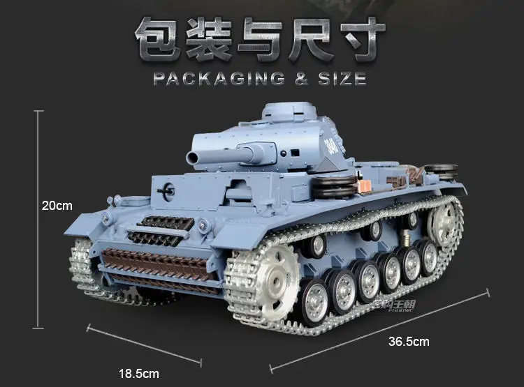 2023 Henglong RC Tank 3848-1 1/16 German Panther III L Midium Tank Infrared Bombing Battle Tank for Christmas Gifts Toys Models