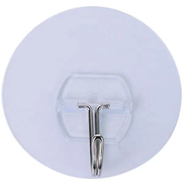 10-Pack Round Wall Mount Plastic Waterproof Self Adhesive Sticky Coat Towel Garment Hanger Hooks