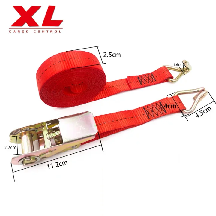 30mm 1.5 heavy duty lockable car truck binding transport strap cargo lashing belt load tension set tie down ratchet straps
