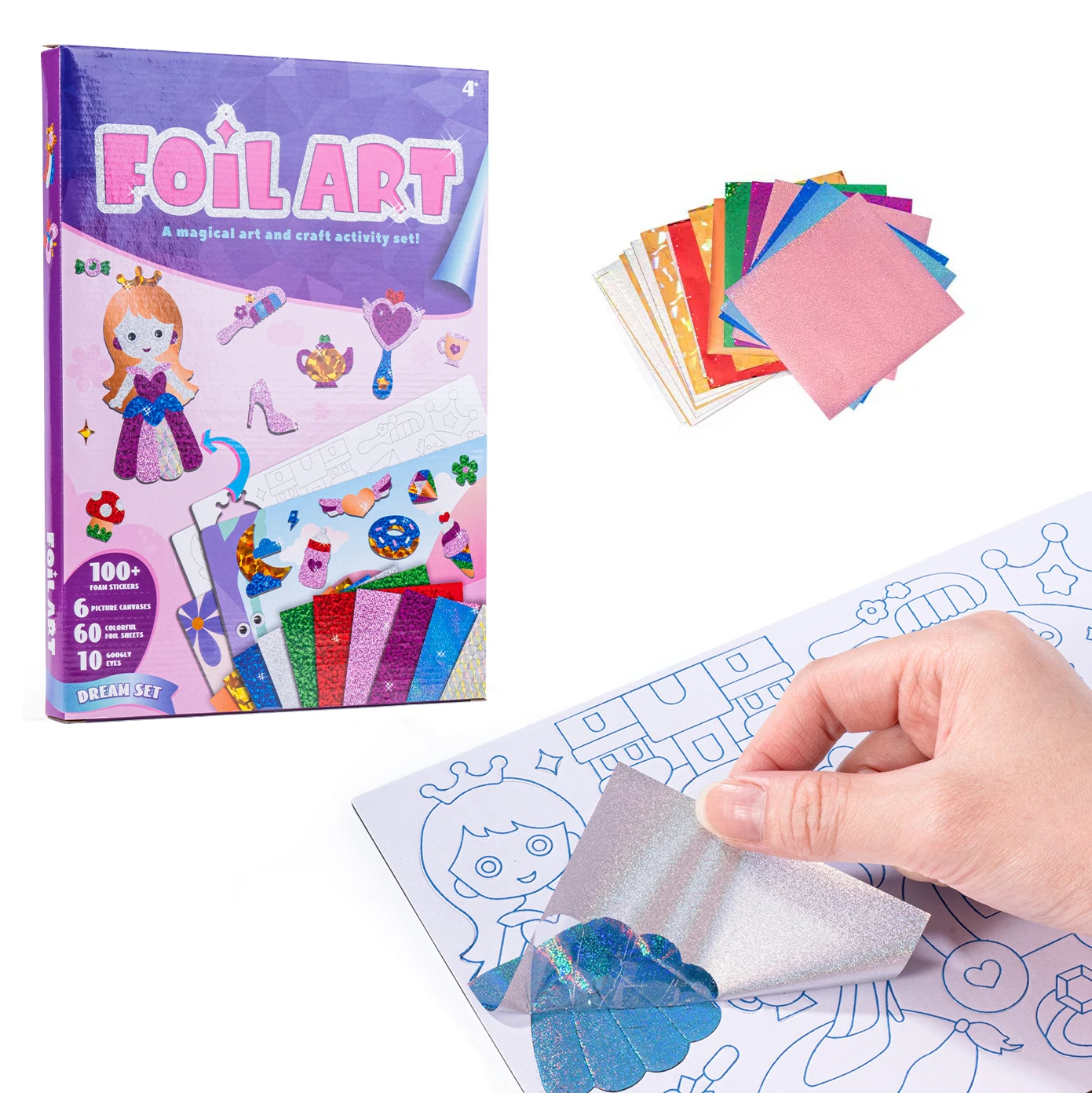 Factory 2024 Creative Cartoon Diy Stickers Made Of Foil Eva Painting Card Art Girl Play House Set Gift Toys For Children