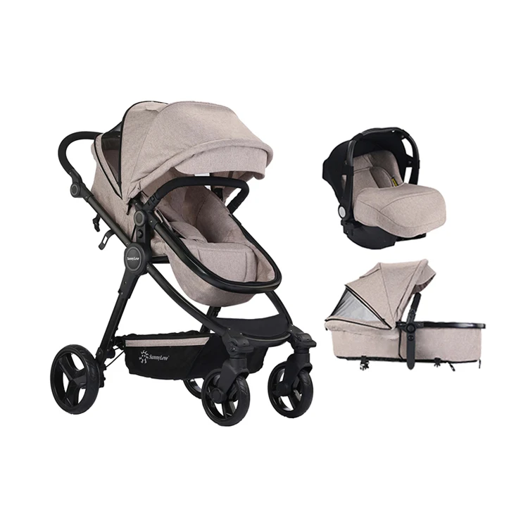 Новинка 2021, детская коляска 3 в 1, коляска с высоким ландшафтом, откидывающаяся коляска для малышей, складная коляска, детская люлька для новорожденных