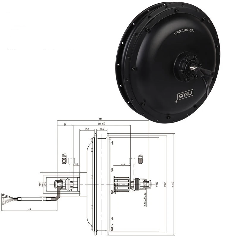 Auto Electric Bicycle Wheel  with motor 48V 500W F39 F40 ebike Wheel motor
