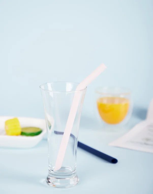 
Wholesale reusable silicone straws set silicone boba straw for drinking bobo tea 