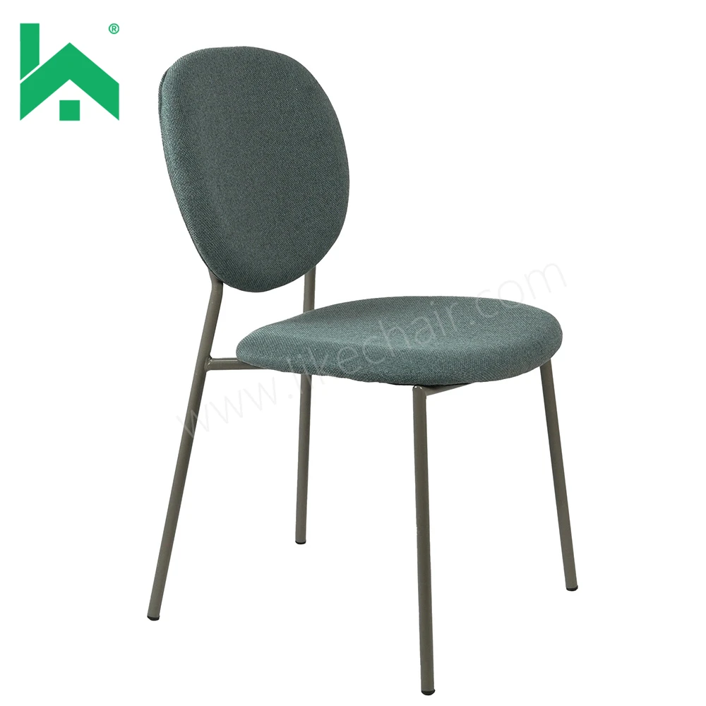 Hot sale Nordic high quality dining chair Modern Metal Leg Dinning Chair Modern Restaurant Hall French Fabric Dining Chair