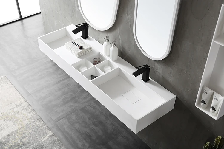 Special design new model hand wash basin price wall hung long narrow bathroom sink
