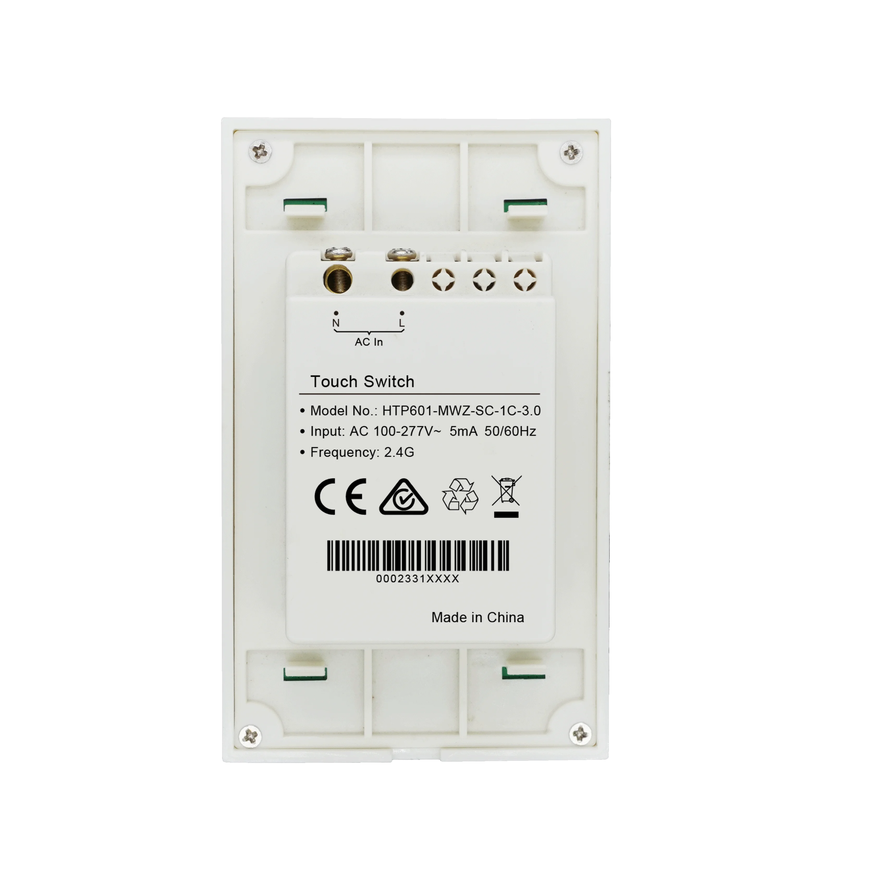2024 New Arrival Smart Switch HTP-601 AC220v Dimmable wireless control 15M CE Rohs listed for industrial lighting control system