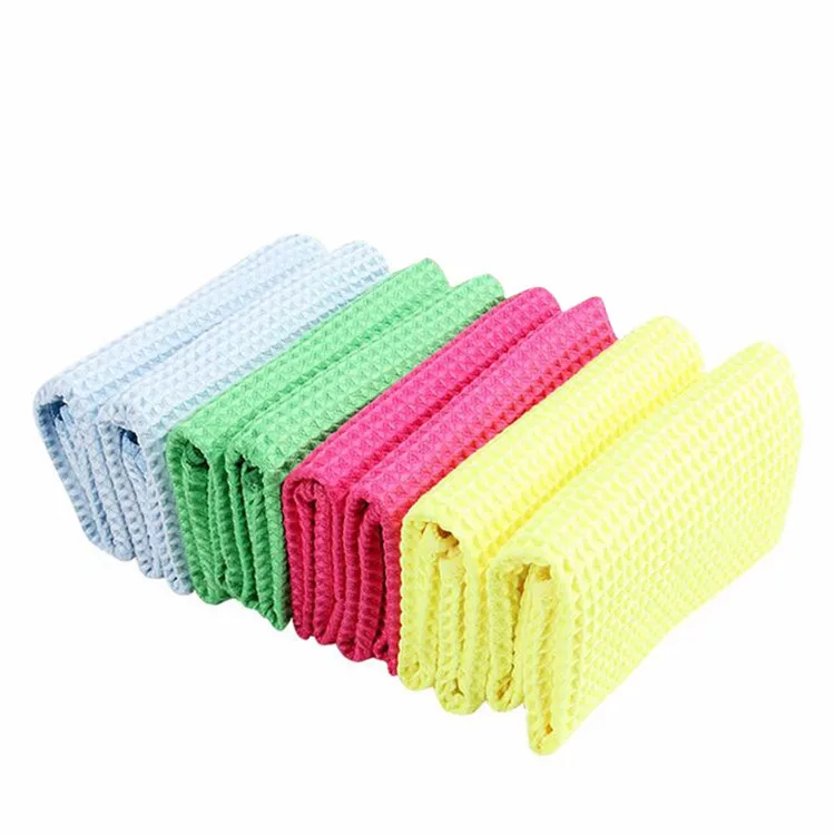 2019 New Super Absorbent Waffle Microfiber Cloth Towel For Car Auto Parts Cleaning