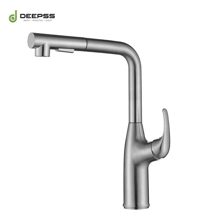 Deepss New Single Handle Above Counter 304 Stainless Steel Brush Nickle Kitchen Tap