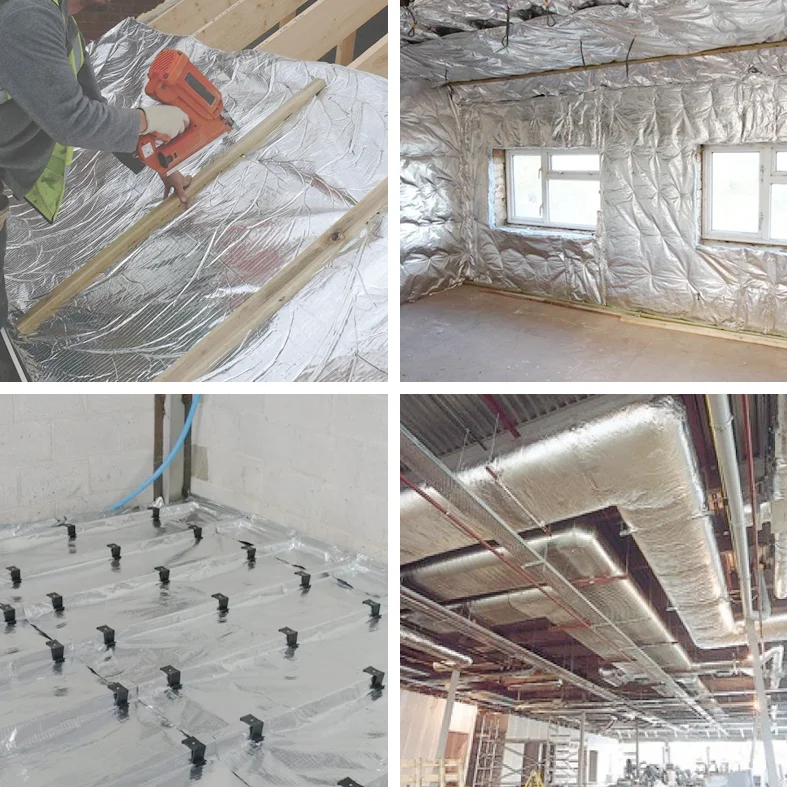 High R Value Lightweight Greenhouse Insulation Polyester Wadding Reflective Foil Thermal Insulation Blankets For Pipe Isolation