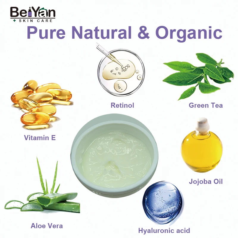 Private Label Retinol Cream Moisturizing for Face Dark Spot Acne Scar skin Whitening Glowing Retinol Moisturizer Cream Bakuchiol