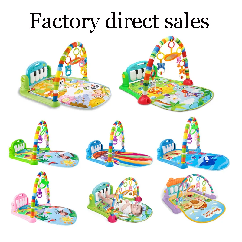 Tummy Time Baby Fitness Gym Musical Piano Keyboard Play Mat for Kids