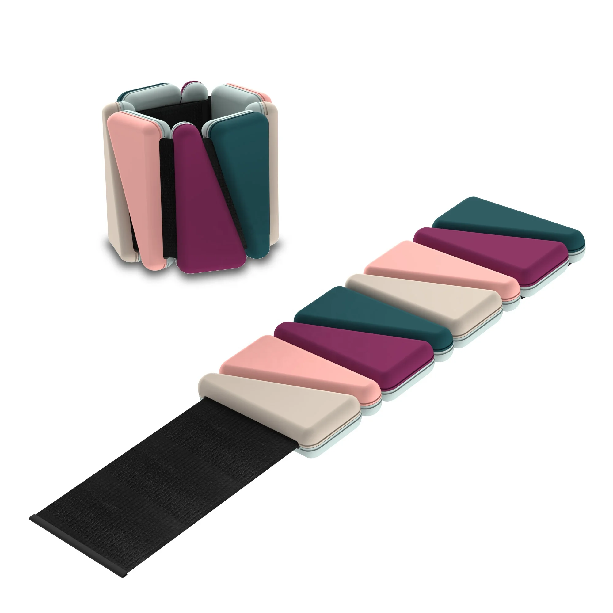 Wholesale 2LB Womens Logo Fitness Adjustable Lifting Gym Band Silicone Wearable Bracelet Weight Lifting Gym Wrist Wraps