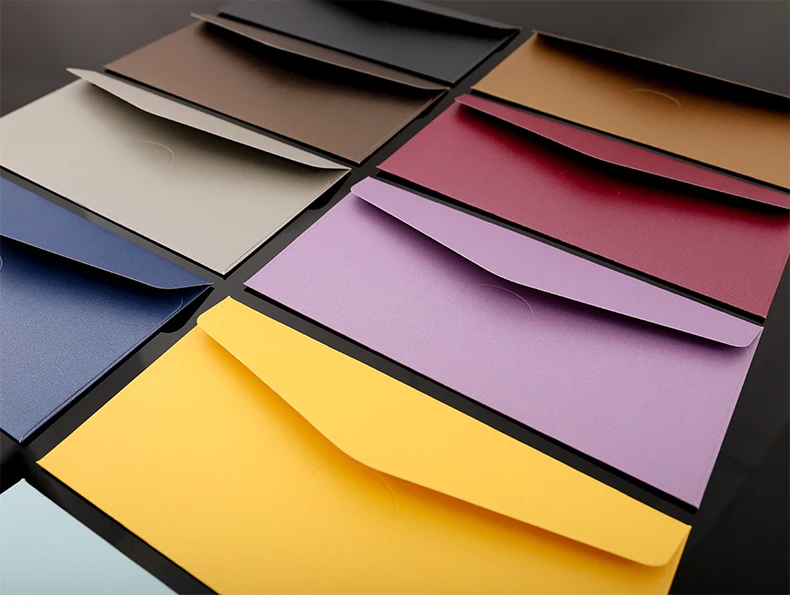 Бумажный конверт с принтом на заказ, Радужный конверт ручной работы, цветные перламутровые конверты, бизнес-конверт, подходящий для офиса