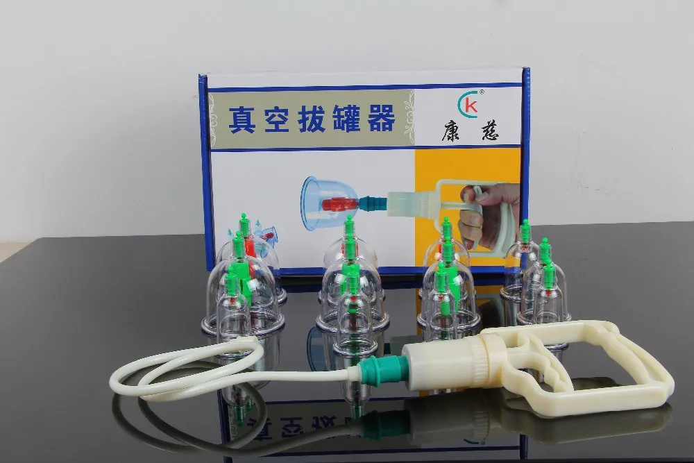 Traditional Health Care Cupping Sets Professional Chinese 12 Pieces Transparent 6 Magnetic Needles Chinese Medicine Apparatus