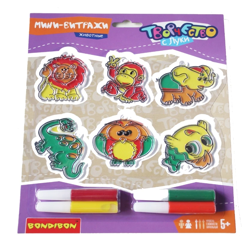 Wholesale Customized Window Kids Crafts Kit Pattern Sun Catchers Painting Kit for Paint Activities Kits Projects