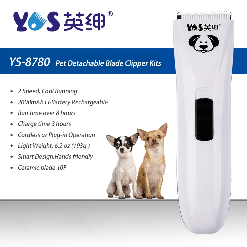 Hot Sale Pet Hair clipper rechargeable dog cat grooming smooth cutting 6hours running pet clipper shaver dog hair trimmer