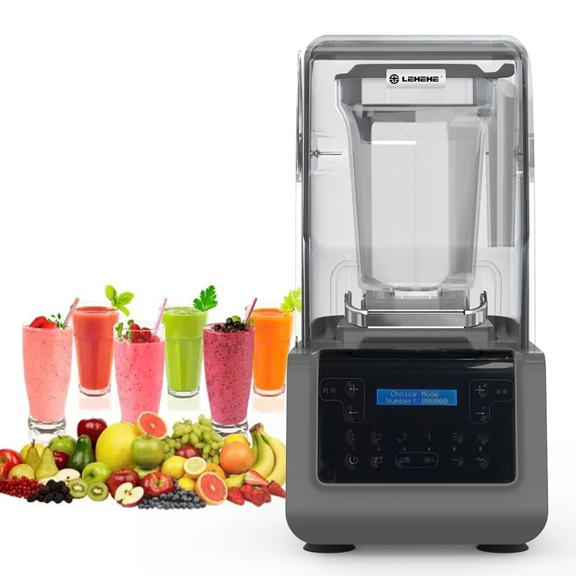 1.2L Commercial 220V Silence Soundproof Blender Digital Strong Blender Professional Blender