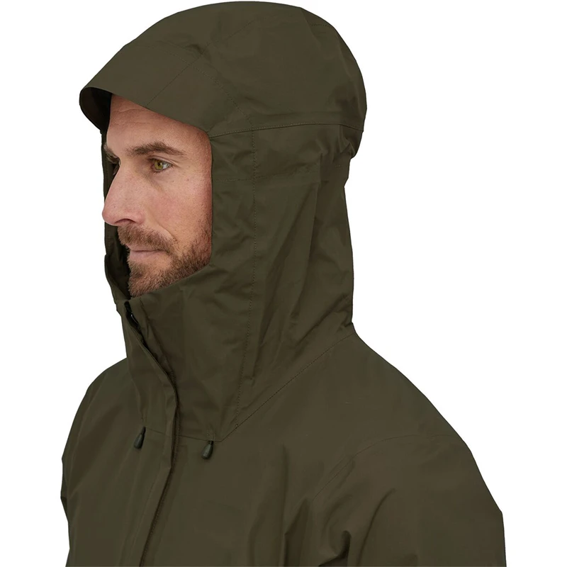 Packable Waterproof Breathable Membrane Outdoor  Wind Shell Hiking Travel Men Rain Jackets