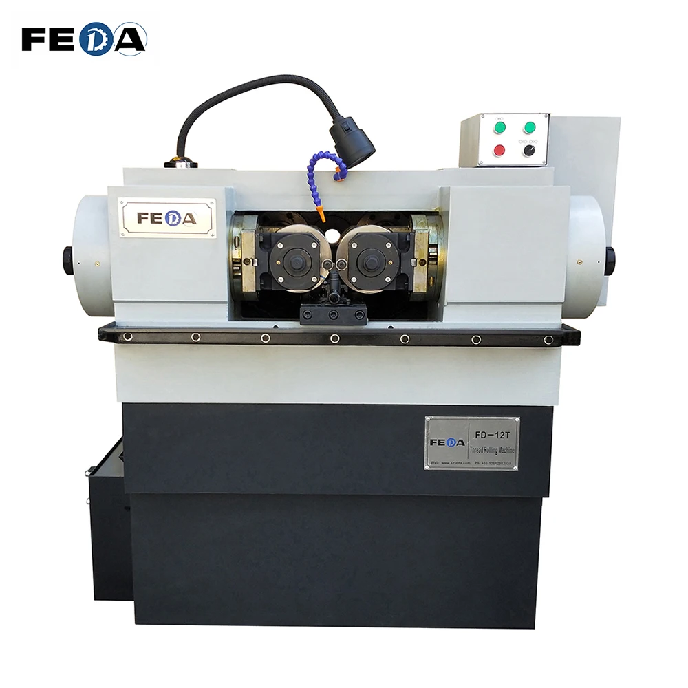 FEDA high precision thread rolling machine headless bolt making machine