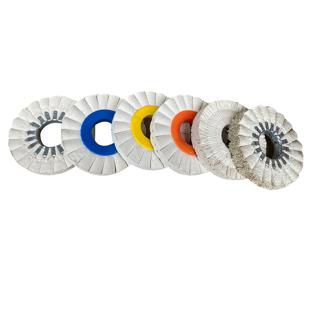 White cotton cloth buffing wheel of polishing machine with buffing wheel