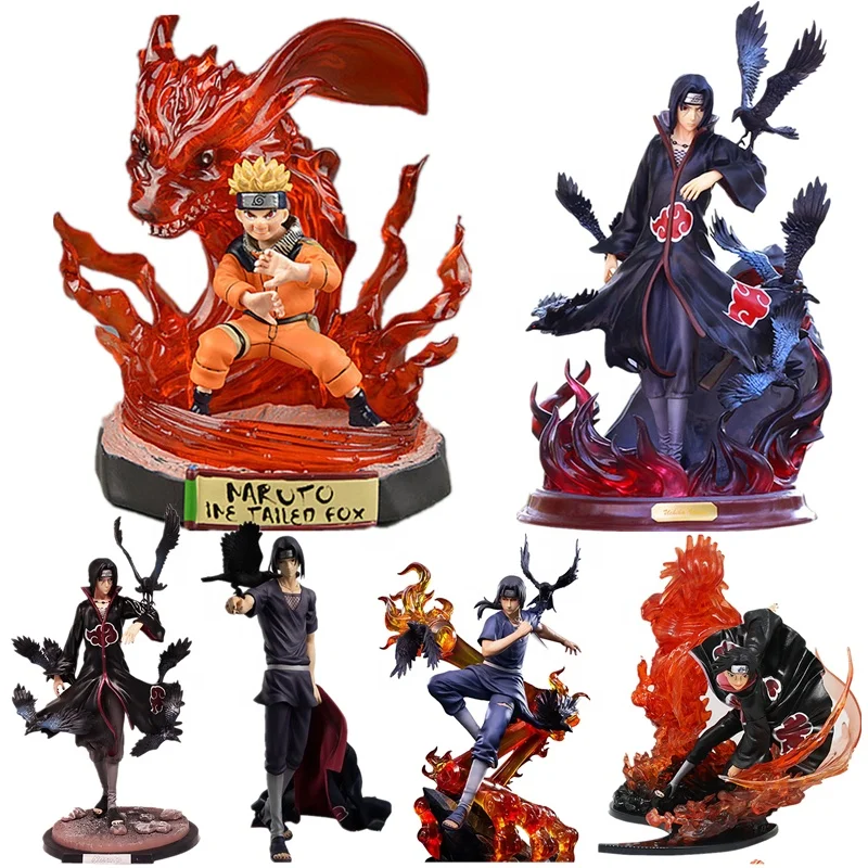 6 Styles Narutos GK Action Figure Shippuden Anime Model Uzumaki Uchiha Itachi Akatsuki PVC Statue Collectible Toys Doll Figma