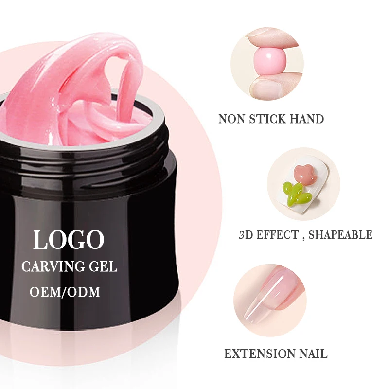 private label 3d diy soak off build gel nail painting soft carving gel for nail decoration