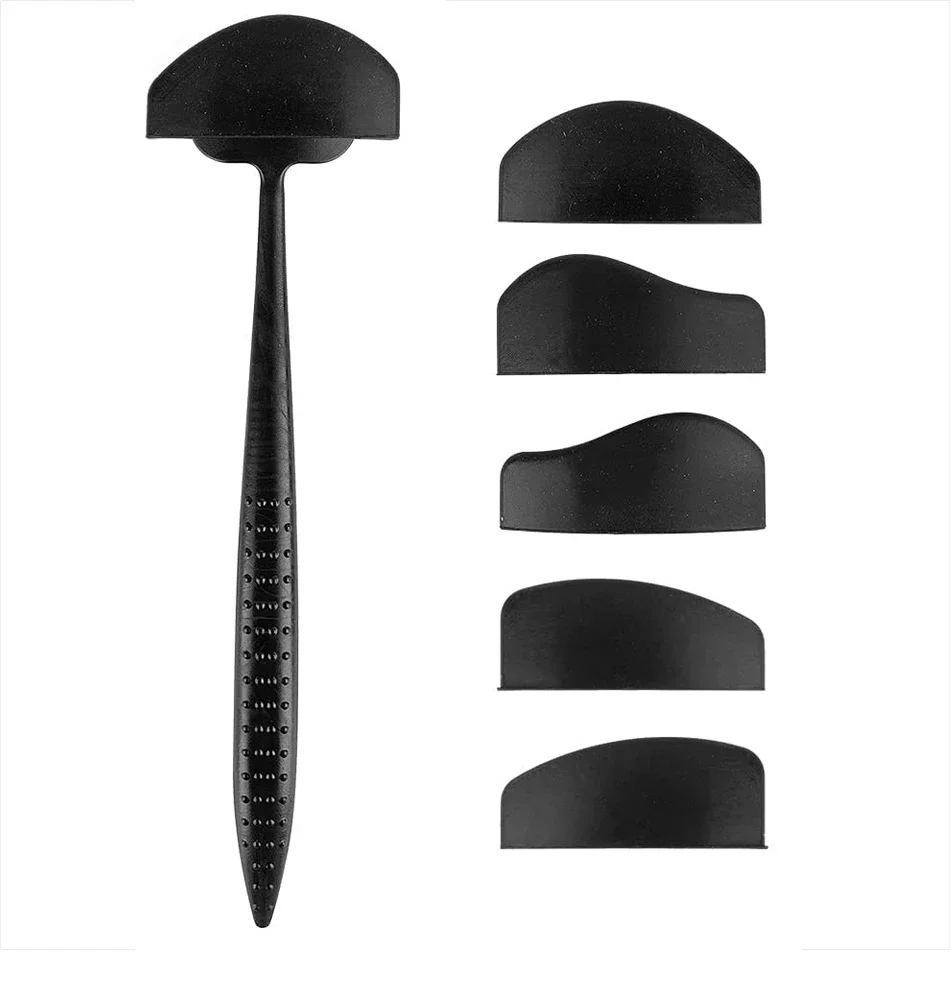 6 In 1 Silicone Easy Crease Line Kit with Eyeshadow Brush Make Up Crease Line Kit Makeup Eye Applicator Eyeliner Stencil