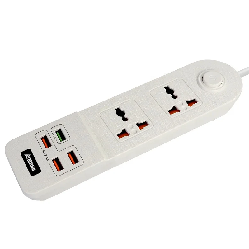 Surge Protector UK/US/EU Plug universal power strip extension socket with 4 USB port