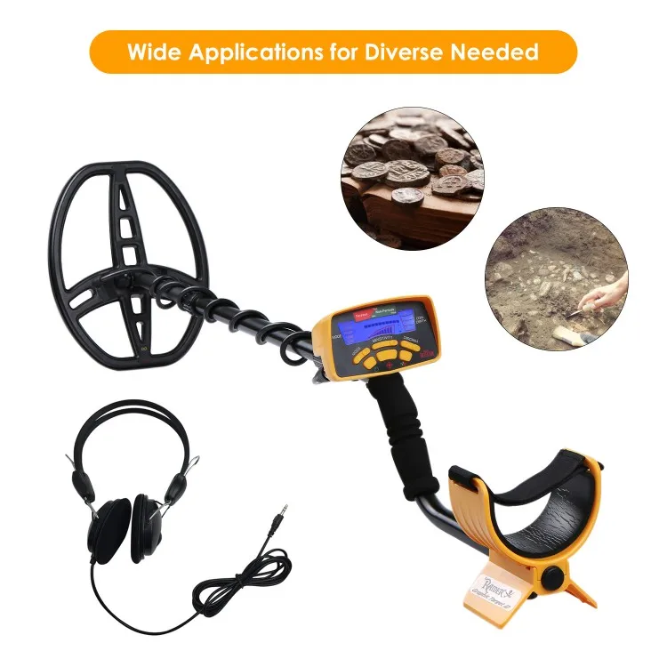 Metal Detector Underground Metal Finder Inductor G-old Treasure Hunter Seeker with LCD Display Sound Adjustment 5 Finding Modes