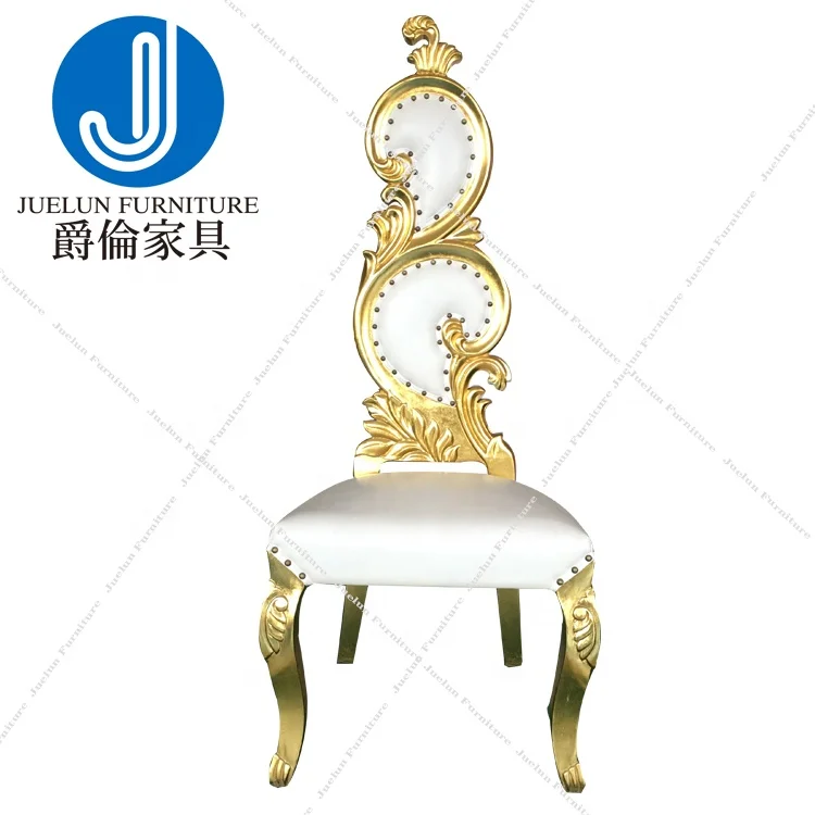 wholesale comfortable gold bride groom royal king chair royal chair set royal chair king throne