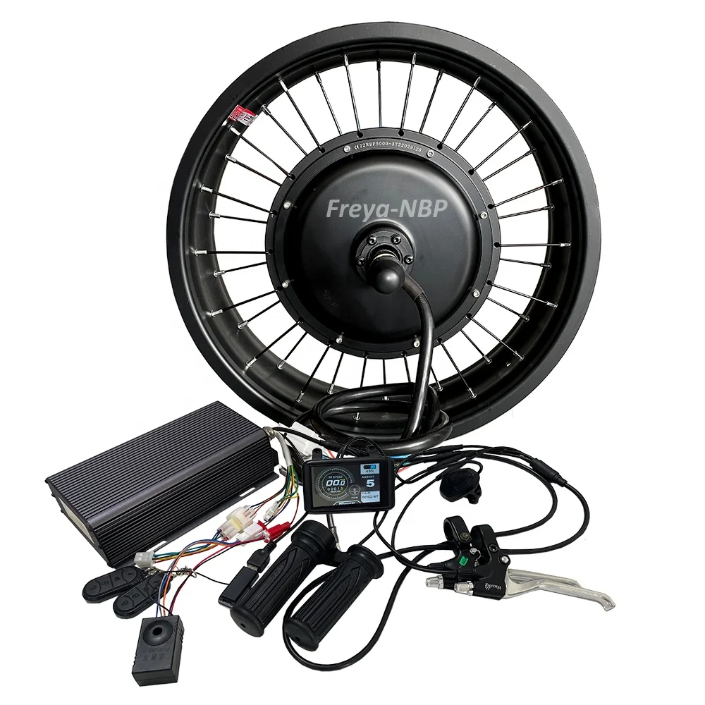 USA STOCK !! nbpower waterproof 20inchx4.0 72V5000W  170mm 190mm electric bike bicycle bike hub conversion kit part for Super-73